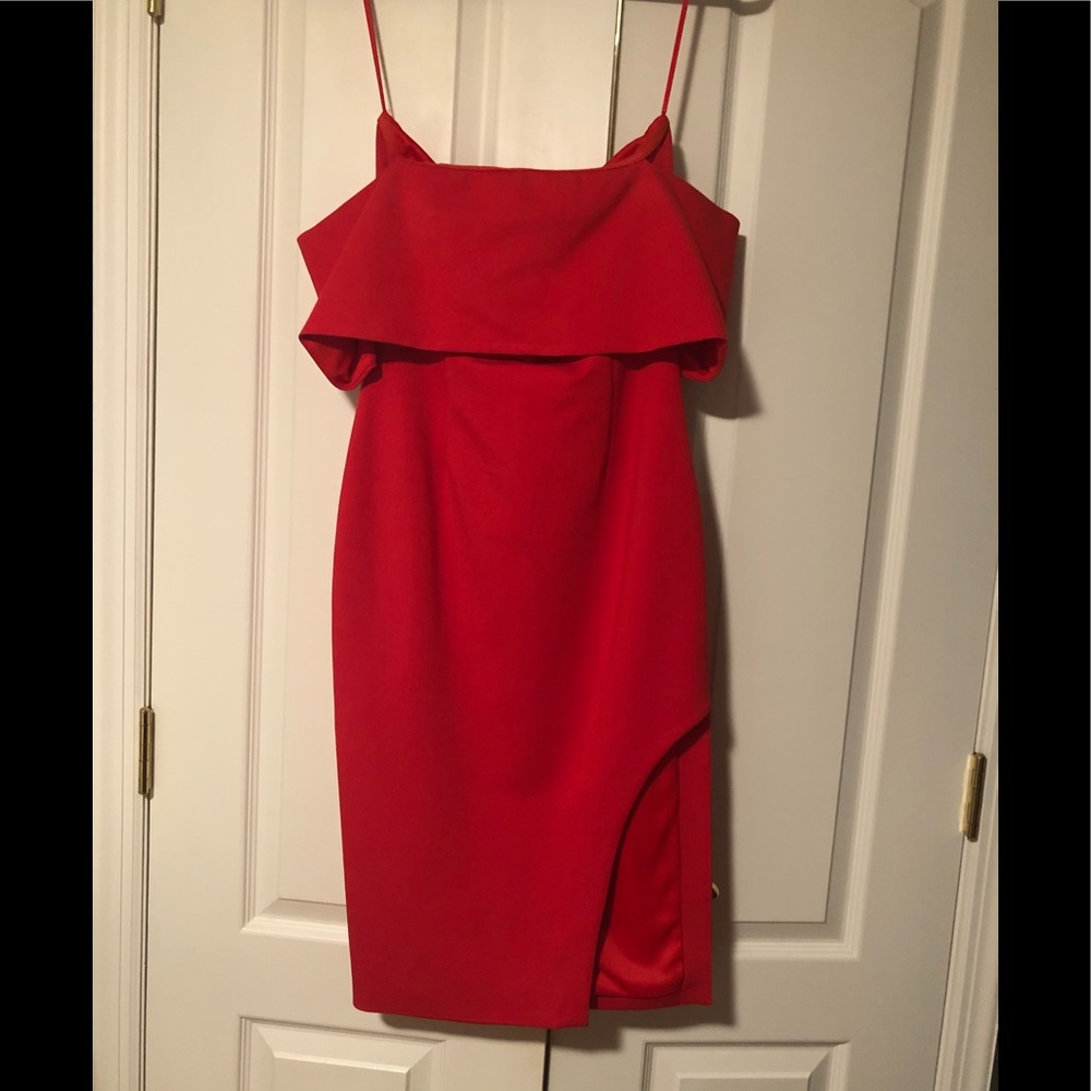 Red cocktail dress